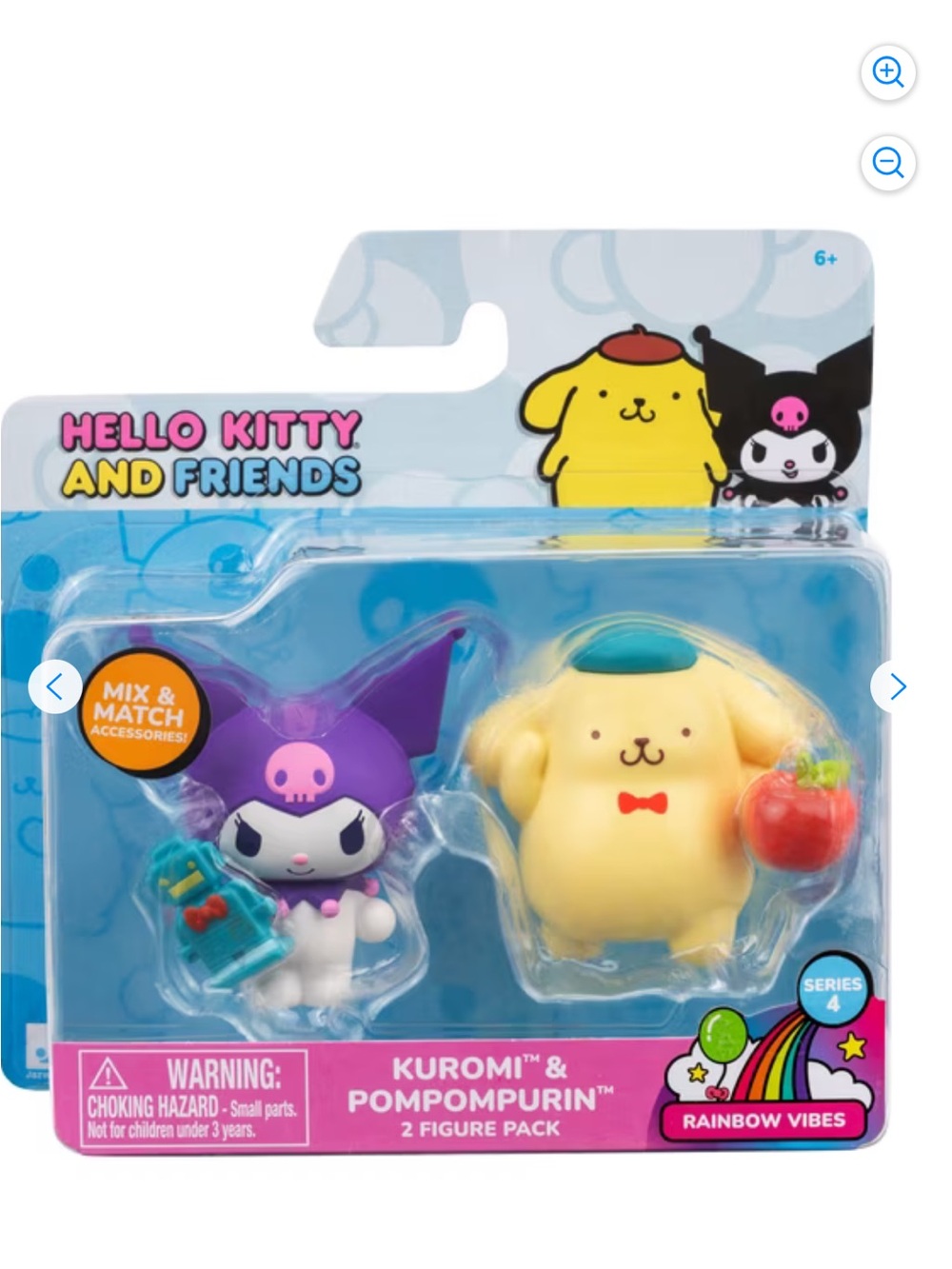 Hello Kitty & Friends Series 4 Kuromi Pompompurin 2PC Rainbow Vibes NIB